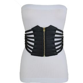 TFJ Women Fashion Wide Corset Belt Hip High Waist Black Corset Plus L XL XXL