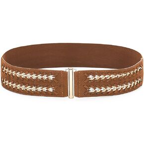 أحزمة الخصر النسائية FAN&LOUIS مقاس 2.4 سم قابلة للتمدد ومطاطة عتيقة للفساتين ذات السلسلة الذهبية in Kuwait