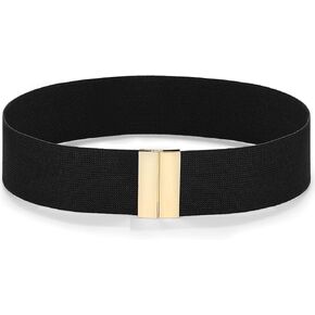 Glamorstar Wide Elastic Stretch Waist Belts for Women Cinch Belt for Dresses