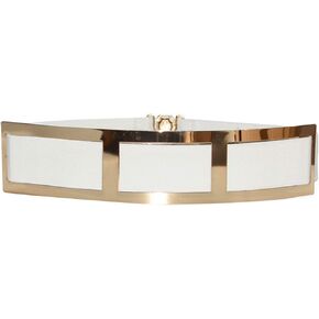 Quniko Elastic Belt with Gold Metal Buckle Waistband Belt for Women Dress