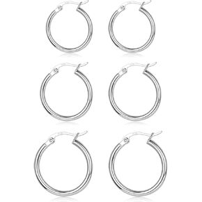 Gold Hoop Earrings Set 14k Real Gold Plated Huggie Earrings Hypoallergenic Chunky Jewelry for Christmas Gift for Girl Women