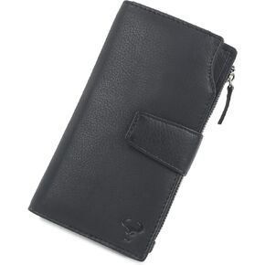 Large Capacity Soft Genuine Leather Clutch for Women - RFID Blocking Ladies Wallet - Ladies Purse with Mobile Pouch - Multi Card Organizer with Coin Pocket - Gift Boxed