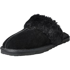 AUSLAND Women's Fuzzy Slippers Fluffy with Memory Foam Non Slip House Shoes 9623
