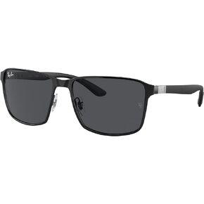 Ray-Ban RB3721 Square Sunglasses for Men for Women + BUNDLE With Designer iWear Complimentary Eyewear Kit