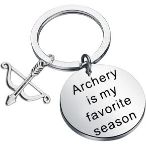 bobauna Archer Keychain Archery Lover Gift Archer Is My Favorite Season Bow and Arrow Jewelry Gift
