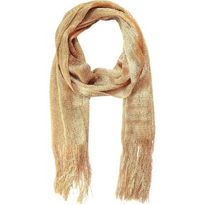 KMystic Womens Wedding Evening Wrap Shawl Glitter Metallic Prom Party Scarf with Fringe