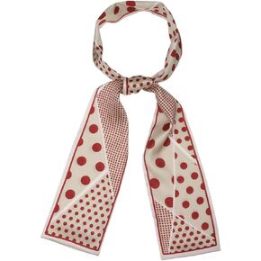 Allegra K Skinny Scarves 50s Polka Dots Neck Wraps for Women Cute Ribbon Hairband Neckerchief