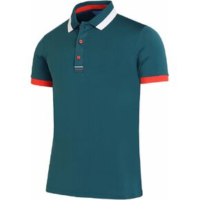 BCPOLO Men's Polo Shirt Short Sleeve Dri Fit Collar, Sleeve Point Various Polo Shirt