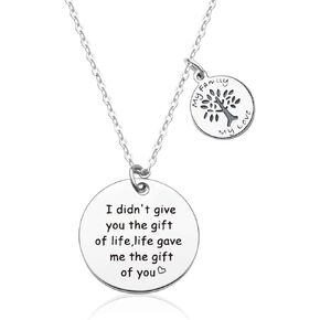 7RVZM Family Jewelry Adoption Necklace Daughter in Law Birthday Jewelry Niece Gift Bonus Daughter Necklace