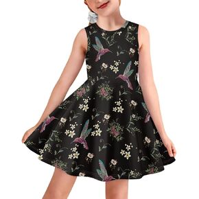 Girls Cute Dress Sleeveless Swing Skater A-Line Dress Casual Party Summer Outfits Funny Print in Kuwait