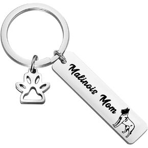 LQRI Belgian Malinois Dog Gifts Malinois Dog Mom Dog Dad Keychain Belgian Malinois Gift for Pet Lover