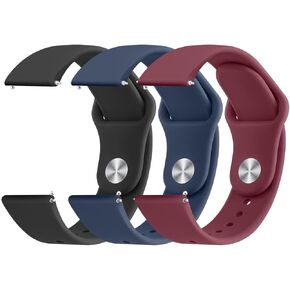 Meliya 20mm 22mm Quick Release Watch Band Soft Silicone Breathable Replacment Sport Watch Straps for Women Men