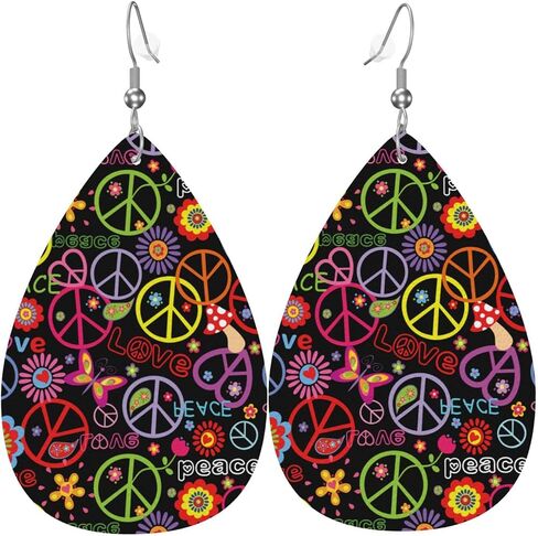 MIOAOSRT Earrings For Women,Leather Earrings Dangle Lightweight Teardrop Earrings Jewelry For Women Girls in Saudi Arabia
