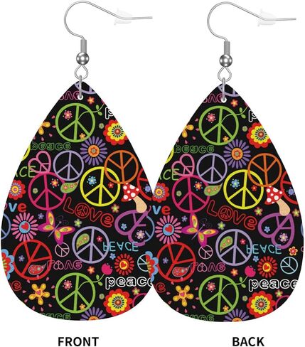 MIOAOSRT Earrings For Women,Leather Earrings Dangle Lightweight Teardrop Earrings Jewelry For Women Girls in Saudi Arabia