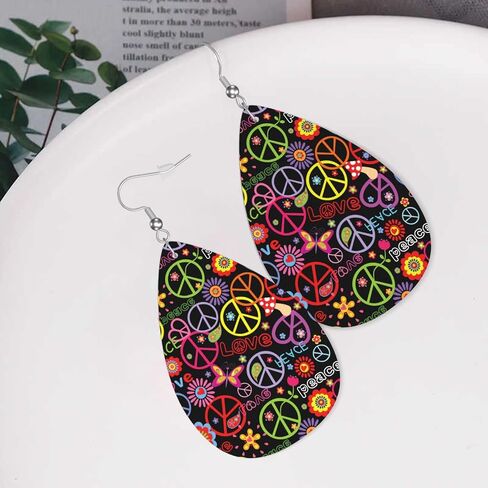 MIOAOSRT Earrings For Women,Leather Earrings Dangle Lightweight Teardrop Earrings Jewelry For Women Girls in Saudi Arabia