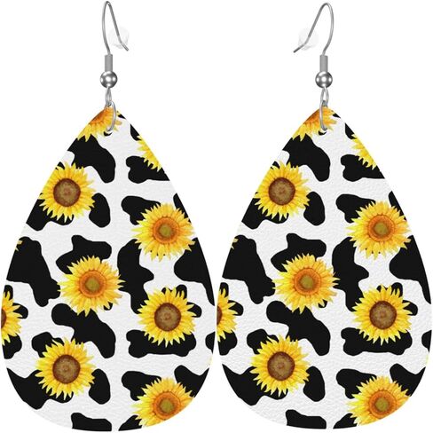 أقراط MIOAOSRT للنساء، أقراط جلدية متدلية خفيفة الوزن على شكل دمعة مجوهرات للنساء والفتيات in Kuwait