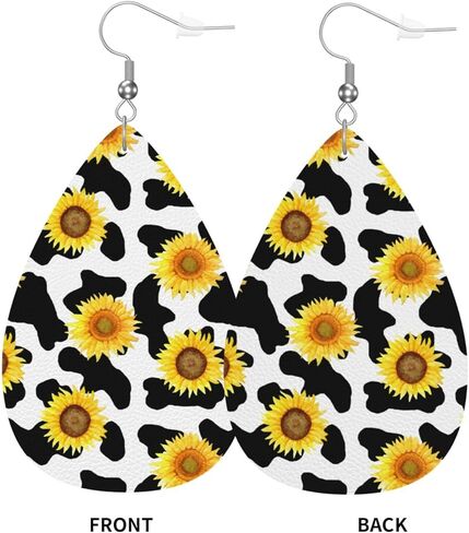 أقراط MIOAOSRT للنساء، أقراط جلدية متدلية خفيفة الوزن على شكل دمعة مجوهرات للنساء والفتيات in Kuwait