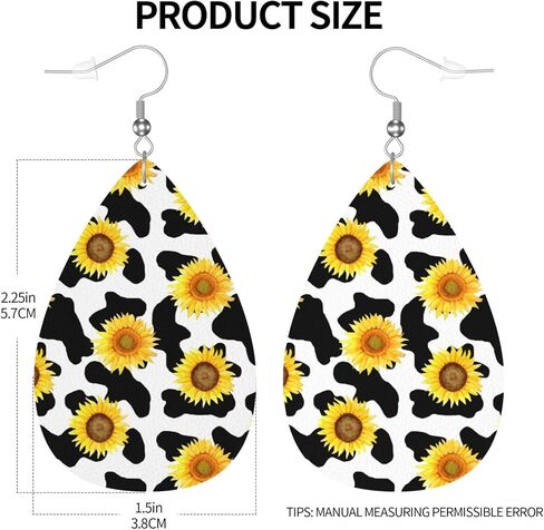 أقراط MIOAOSRT للنساء، أقراط جلدية متدلية خفيفة الوزن على شكل دمعة مجوهرات للنساء والفتيات in Kuwait