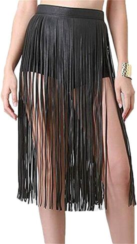 NICEYST Women Punk Waist Belt PU Leather Chain Fringe Belly Harness Belt Tassel Waistband Party Nightclub Women Accessories in Saudi Arabia