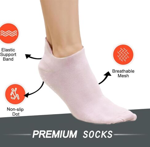 Melankoli Girls Socks 6-8 Years Old Grip Socks Pilates Yoga Dance Barre Ballet Non Slip Crew in Saudi Arabia