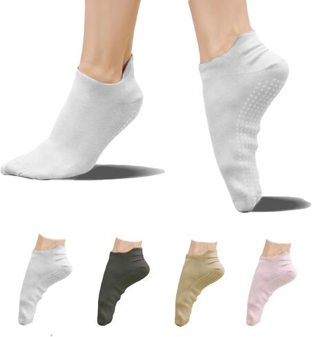 Melankoli Girls Socks 6-8 Years Old Grip Socks Pilates Yoga Dance Barre Ballet Non Slip Crew in Saudi Arabia
