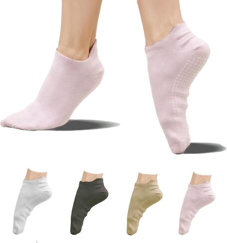 Melankoli Girls Socks 6-8 Years Old Grip Socks Pilates Yoga Dance Barre Ballet Non Slip Crew in Saudi Arabia
