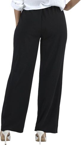 ShoSho Womens High Waist Palazzo Wide Leg Pants Straight Leg Trousers with Self Tie in Saudi Arabia