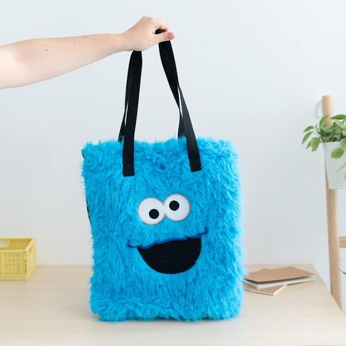 Grupo Erik Sesame Street Cotton Tote Bag - Cotton Shopping Bag - 13.8 x 15.8 x 2.2 inches / 35 x 40 x 5.5 cm - Canvas Bag, Cotton Bag, Gift Bag, Cute Tote Bag - Sesame Street Toys in Kuwait