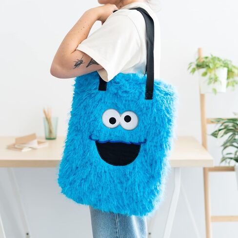 Grupo Erik Sesame Street Cotton Tote Bag - Cotton Shopping Bag - 13.8 x 15.8 x 2.2 inches / 35 x 40 x 5.5 cm - Canvas Bag, Cotton Bag, Gift Bag, Cute Tote Bag - Sesame Street Toys in Kuwait