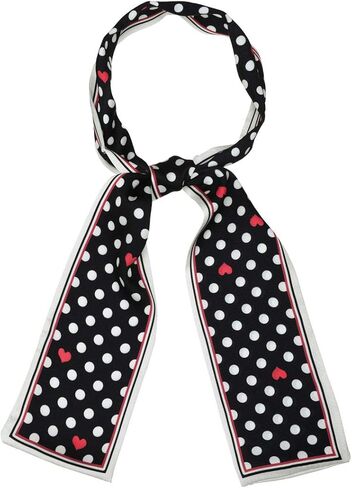 Allegra K Skinny Scarves 50s Polka Dots Neck Wraps for Women Cute Ribbon Hairband Neckerchief in Kuwait