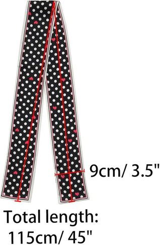 Allegra K Skinny Scarves 50s Polka Dots Neck Wraps for Women Cute Ribbon Hairband Neckerchief in Kuwait