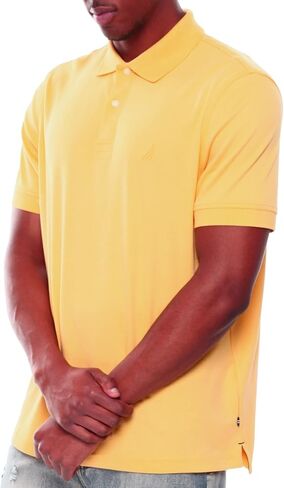 Nautica Men's Classic Fit Interlock Polo (X-Large, Aspen Gold) in Saudi Arabia
