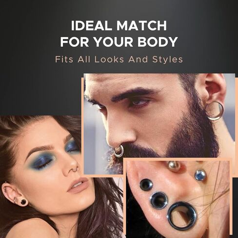 BodyJ4You 36PC Ear Stretching Big Gauges 00G-25mm - Aftercare Ear Balm Jojoba Oil - Acrylic Tapers Surgical Steel Single Flare Tunnels Plugs - Stretchers Expanders Eyelets in Saudi Arabia
