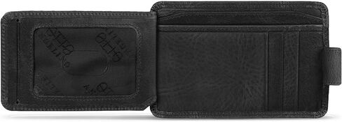 RFID Blocking Minimalist Men’s Wallet - Slim, Italian Leather Credit Card Holder and Zippered Coin Slot in Saudi Arabia