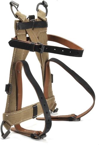 المواد العسكرية الألمانية الحرب العالمية الثانية A-Frame حزمة الاعتداء القتالية M1931 (Gurtbandtragegerüst) WW2 إطار مع الأشرطة الجلدية in Kuwait