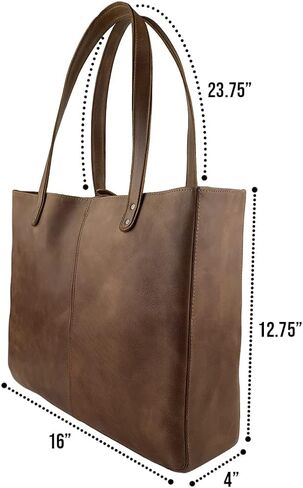 Hide & Drink, Formal Tote Bag, Top Handle Shoulder Bag for Women, Stylish Bag for Shopping, Full Grain Leather, Handmade, Bourbon Brown in Saudi Arabia