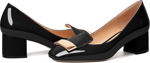 YODEKS Women's Low Block Heels Pumps Square Toe Chunky Heels Slip On 2 Inch Closed Toe Dressy Shoes in Saudi Arabia