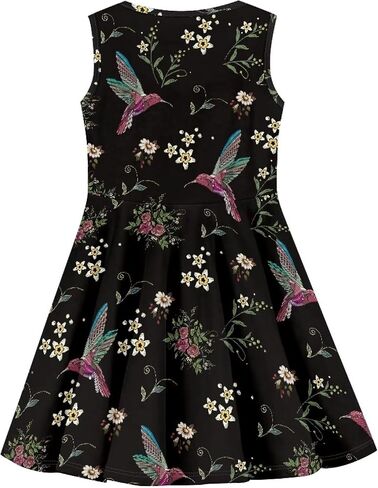 Girls Cute Dress Sleeveless Swing Skater A-Line Dress Casual Party Summer Outfits Funny Print in Kuwait