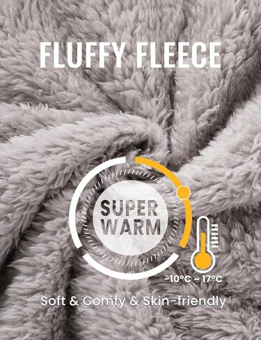 أطقم بيجامات صوف نسائية من Lentta ملابس نوم دافئة منفوشة مكونة من قطعتين مع جيوب in Kuwait