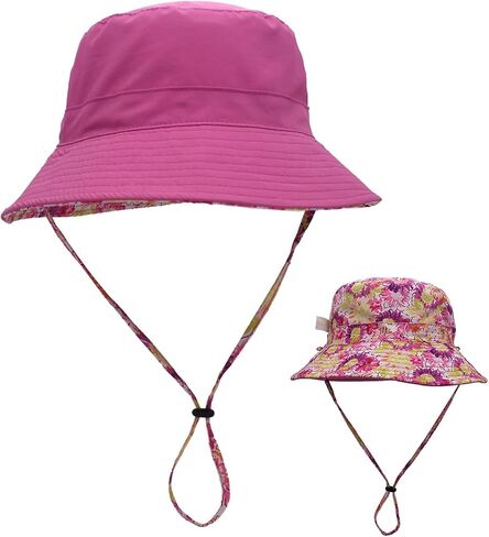 LLmoway Kids UPF50+ Bucket Sun Hats Cotton Lined Lightweight Reversible 3T-8Y in Saudi Arabia