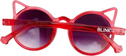 BLINKRITE Trendy Round-Shaped Little Devil Cat Ear Sunglasses for Girls Kids Toddlers with Gradient Lenses in Saudi Arabia