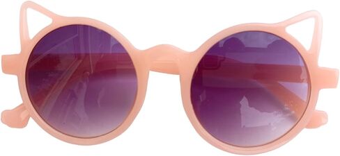 BLINKRITE Trendy Round-Shaped Little Devil Cat Ear Sunglasses for Girls Kids Toddlers with Gradient Lenses in Saudi Arabia