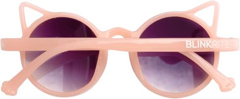 BLINKRITE Trendy Round-Shaped Little Devil Cat Ear Sunglasses for Girls Kids Toddlers with Gradient Lenses in Saudi Arabia