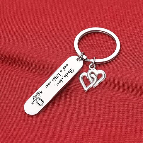 De&ai Cowboy Gift BFF Jewelry Coworker Gift Horse Keychain Cowgirl Friend Gift Girlfriend Gift Best Friend Keychain Cousin Gift horse Gift Cowgirl Boot Keychain (Cowgirl Boot Keyring) in Saudi Arabia