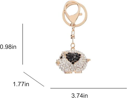 سلسلة مفاتيح فوزية على شكل قلب لطيف على شكل خنزير بلينغ حجر الراين حقيبة جديدة ساحرة للنساء in Kuwait