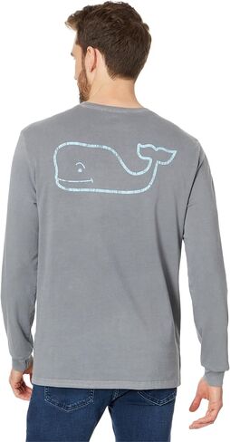 vineyard vines Men's Vintage Whale Garment Dyed Long-Sleeve Pocket Tee in Saudi Arabia
