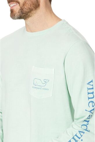 vineyard vines Men's Vintage Whale Garment Dyed Long-Sleeve Pocket Tee in Saudi Arabia