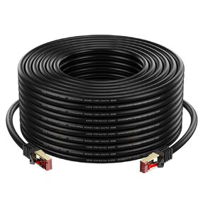 Cat6 Outdoor/Indoor Ethernet Cable 50ft.Waterproof, Direct Burial, In-Ground, UV Jacket, POE, Network, Internet, Cat 6, Cat6 Cable - 50ft