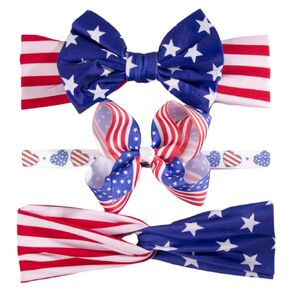 Bows for Baby Girls American Flag Headband Fourth of July Accessories Baby Bows Patriotic Hair Accessories Newborn Hair Bows Toddler USA Star Headbands