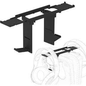 GEEKRIA Storage Stand Compatible with PS5, Settled on PS5 Console, PS5 Headset and Controller Storage Holder Bracket, PS5 Headset Display Stand, Sturdy Dual Arm Stand (Black)